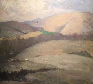 Thomas A. McGlynn - "Rolling Hills" - Oil on canvas - 19" x 21" - Signed lower right<br>Directly from the Estate of Thomas A. McGlynn