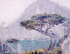 William Posey Silva - "Morning Fog - Point Lobos" - Oil on canvasboard - 11 1/2" x 14 1/2"