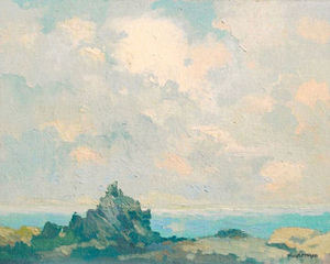 Thomas A. McGlynn - "Sentinel Rock, near Pt. Joe" - Oil on canvasboard - 16" x 20"