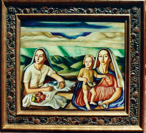 Paul Kirtland Mays - "Bountiful Harvest" - Oil on board - 23 1/2" x 27 1/2"