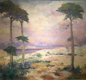Thomas A. McGlynn - "Evening Song" - Oil on canvas - 25" x 27" - Signed lower right<br>Directly from the estate of Thomas A. McGlynn
