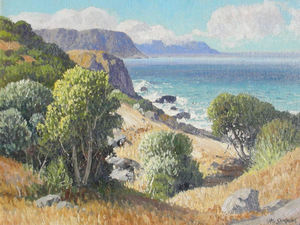 Carl Sammons - "Coast Line" Humboldt County, California - Oil on canvasboard - 12" x 16"