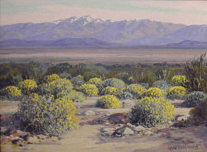 Carl Sammons - "Encelia" -Palm Springs- - Oil on canvasboard - 12" x 16"