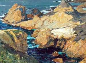 William Ritschel, N.A. - "The Tide Returns" - Oil on canvasboard - 12"x16"