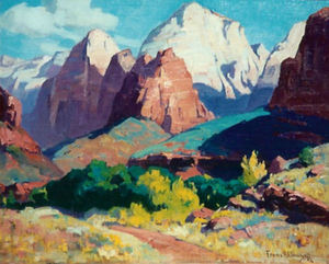 Franz A. Bischoff - "Zion National Park" - Oil on canvas - 24" x 30"