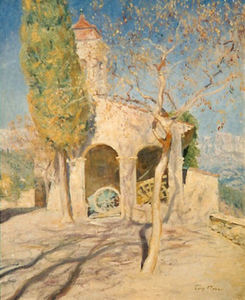 Guy Rose - "Old Church at Cagnes" - Oil on canvas - 24" x 19 3/4"