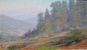 Charles Bradford Hudson - "View from the Santa Lucia's" - Oil on canvas - 14" x 24"
