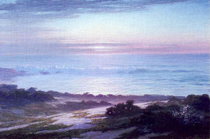 Charles Bradford Hudson - "Sunset along the Coast" - Oil on canvas - 18" x 26"