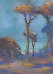 Mary DeNeale Morgan - "Late Afternoon, Carmel" - Pastel - 8" x 6"