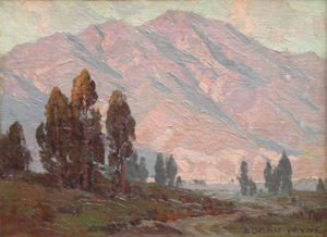 Edgar Alwin Payne - "Golden Light - near Pasadena" - Oil on canvas/board - 12" x 16"