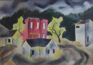 Samuel  Bolton Colburn - "Dark Sky" - Watercolor - 13 1/2" x 19 1/2"