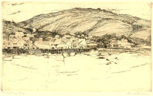 Paul Whitman - "Monterey Bay" - Etching - 4 1/2" x 7 3/4"