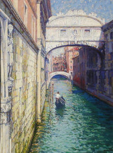 Evelyn McCormick - "Bridge of Sighs" - Oil on canvas - 25 1/4" x 19"