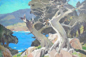 Frank Harmon Myers - "Cypress from Point Lobos" - Oil on canvas - 24" x 36"