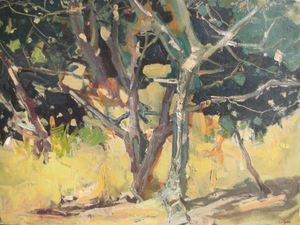 S.C. Yuan - "Summer Trees" - Oil on canvas - 29 1/2" x 39 1/2"