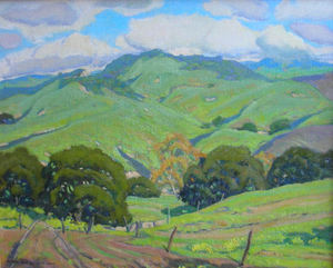 Arthur Hill Gilbert, A.N.A. - "Carmel Valley" - Oil/canvas/masonite - 16" x 20" - Signed lower left