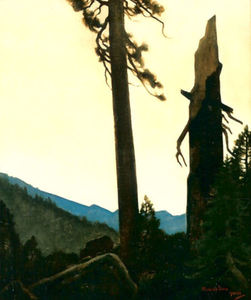 Maynard Dixon - "Mountain Twilight" - Tahoe, CA - Oil on canvas - 30" x 25"
