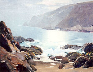 Paul Lauritz - "Seascape" California Coast - Oil on canvasboard - 11 1/2" x 14 1/2"