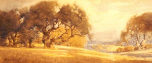 Percy Gray - "California Landscape" - Watercolor - 6" x 13 3/4"