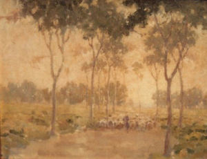 Granville Redmond - "Pastoral Scene" - Oil on canvas - 8" x 10"