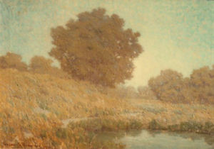 Granville Redmond - "Nocturnal Landscape" - Oil on canvas - 14" x 20"
