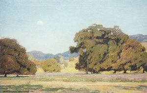 William Wendt, A.N.A. - "California Landscape with Oaks" - Oil on canvas - 16" x 24"