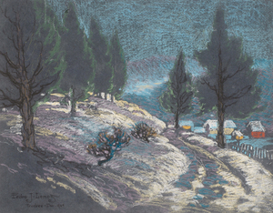 Pedro J. de Lemos - "Truckee" - Pastel - 9.5" x 12" - Signed, titled and dated lower left
<br>
<br>Exhibited: 'Lasting Impressions - Pedro de Lemos: Workson Paper, 1910-1945'/MMA from April 30, 2015 to September 28, 2015.
<br>
<br>Exhibited: 'Lasting Impressions of Pedro de Lemos: Works on Paper, 1910-1945'/Thomas Welton Stanford Art Gallery, Stanford University, October-December, 2017.
<br>
<br>Illustrated in book:
<br>Pedro de Lemos/Lasting Impressions: Works on Paper, 1910-1945
<br>Plate 9b, page 28; by Robert W. Edwards.