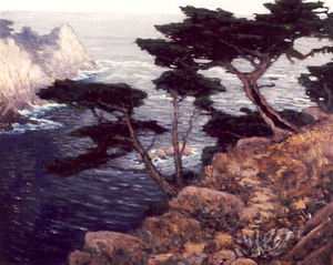 William Posey Silva - "Majestic Cypress" - Point Lobos - Oil on canvas - 32" x 40"