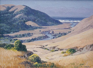 Carl Sammons - "Mouth of the Russian River" - Oil on canvasboard - 12" x 16"
