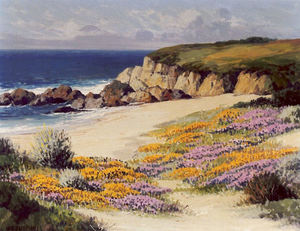 Carl Sammons - "Wildflowers - 17 Mile Drive" - Oil on canvas - 20" x 26"