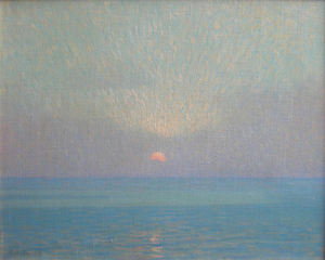 Granville Redmond - "A Sunset Sacrament" - Oil on canvas - 16" x 20"