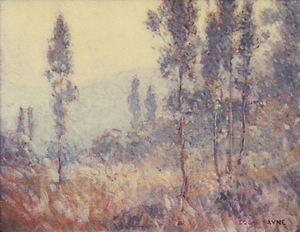 Edgar Alwin Payne - "Eucalyptus Landscape" - Oil on canvasboard - 14" x 18"