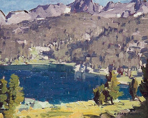 Edgar Alwin Payne - "High Sierra Lake Scene" - Oil on canvas/board - 11 1/2" x 14 1/2"