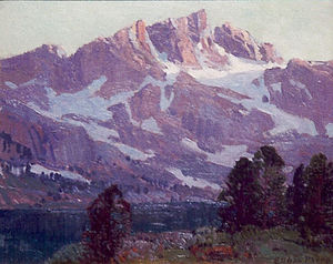 Edgar Alwin Payne - "Lake in the Sierras" - Oil on canvasboard - 12" x 16"