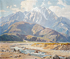 Marion Kavanaugh Wachtel - "Desert Landscape" - Oil on canvas