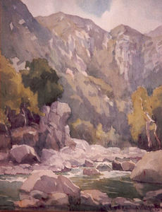 Marion Kavanaugh Wachtel - "Creek in the Arroyo" - Watercolor - 18" x 14"