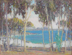 William Posey Silva - "Carmel Pt." - Oil on canvas/board - 14" x 18"