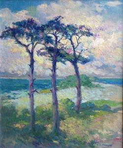 Thomas A. McGlynn - "Pines at Pebble Beach" - Oil on canvas - 24" x 20"