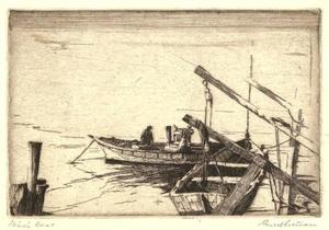 Paul Whitman - "Nino's Boat" - Etching - 4" x 6"