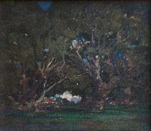 Francis John McComas - "The Two Pines at Monterey" - Watercolor - 12" x 14"