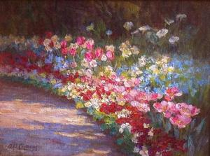 Alice B. Chittenden - "A Garden Path" - Oil on canvas/board - 10 1/2" x 14"