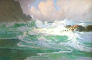 Percy Gray - "Near Lands End" - Oil on canvas - 17" x 26"