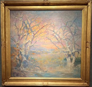 Thomas A. McGlynn - "Winter Light" - Carmel Valley - Oil on canvas - 34" x 36" - Signed lower right<br><br>From the estate of Thomas A. McGlynn<br>Estate Inv. #166 on reverse stretcher