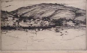 Paul Whitman - "Monterey Bay" - Etching - 4 1/2" x 7 3/4" - Plate: Initialed and dated lower right<br>Titled lower left in pencil<br>Signed lower right in pencil