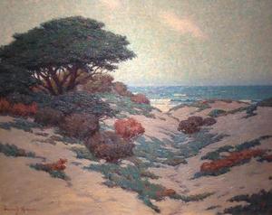 Granville Redmond - "Carmel Dunes and Cypress" - Oil on canvas - 20" x 25"