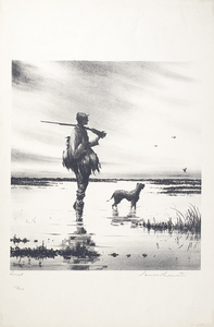 Paul Whitman - "Limit" - Stone lithograph - 12" x 11"