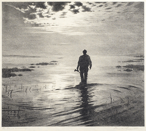 Paul Whitman - "Los Banos Morning" - Stone lithograph - 10 1/2" x 12"