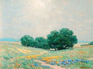 Granville Redmond - "Poppy Field" - Oil on canvasboard - 9" x 12"