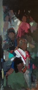 S.C. Yuan - "Guanajuato" - Oil on canvas - 60" x 26 1/2"