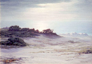 Charles Bradford Hudson - "Sunset on the Dunes" -Monterey Coast- - Oil on canvas - 20" x 28"